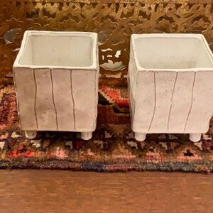 Set of 2 pottery vessels for many options.  Never used, beautiful, gorgeous.